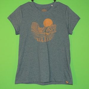 prAna Womens L Short Slv Crewneck T Shirt